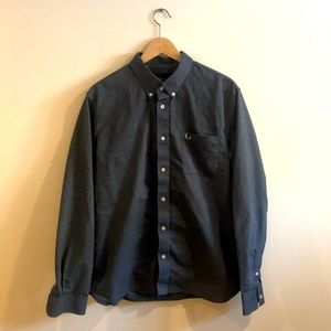 Fred Perry Size XL Oxford Shirt Navy Blue